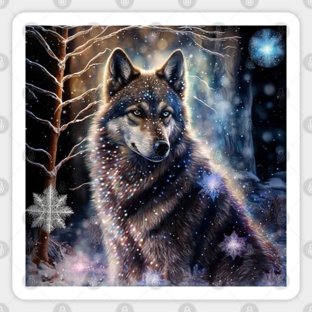 Beautiful Tamaskan Wolfdog Sticker by Enchanted Reverie